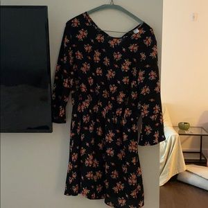 Black flower dress